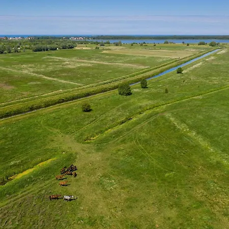 Brick House In L Dzin Near Dutch Windmill *